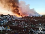 В Башкирии на полигоне ТБО произошел крупный пожар