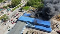 В Уфе пожару на мебельном складе присвоен повышенный ранг