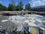 В Уфе завершается реконструкция фонтана в сквере Ильича