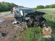 Три человека пострадали в ДТП с загоревшейся иномаркой в Башкирии