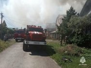 В уфимском селе вспыхнул крупный пожар