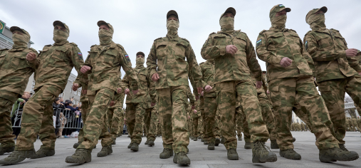 В Башкирии на боевое слаживание торжественно проводили добровольческий батальон имени Даяна Мурзина